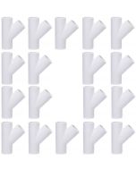 18-Pack 1/2 in. Schedule 40 PVC Skew Tee Y-Fittings 3-Way 45-Degree Lateral Tee Pipe Socket NSF SCH40 ASTM D2466