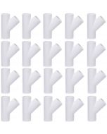 20-Pack 1/2 in. Schedule 40 PVC Skew Tee Y-Fittings 3-Way 45-Degree Lateral Tee Pipe Socket NSF SCH40 ASTM D2466