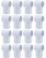 16-Pack 3/4 in. PVC SCH-40 Slip Sling Tee Fitting Furniture-Grade Pass-Through T-Connector