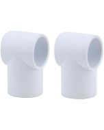 2-Pack 3/4 in. PVC SCH-40 Slip Sling Tee Fitting Furniture-Grade Pass-Through T-Connector