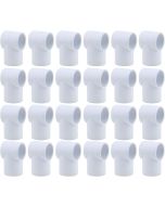 24-Pack 3/4 in. PVC SCH-40 Slip Sling Tee Fitting Furniture-Grade Pass-Through T-Connector