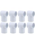8-Pack 3/4 in. PVC SCH-40 Slip Sling Tee Fitting Furniture-Grade Pass-Through T-Connector