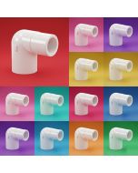 12-PK 3/4 in. SCH-40 PVC 90° Street Elbow Pipe Fittings NSF ASTM D2466 3/4" Slip x 3/4" Spigot