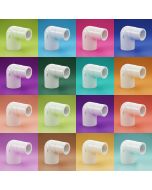 16-PK 1/2 in. SCH-40 PVC 90° Street Elbow Pipe Fittings NSF ASTM D2466 1/2" Slip x 1/2" Spigot