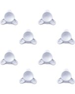 8-Pack 1.5 in. PVC Table Screw Caps Leg Fittings - ASTM SCH40 Furniture-Grade