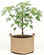 247Garden 25-Gallon Aeration Fabric Pot/Plant Grow Bag w/Handles (Tan w/Black Base 16.5H x 21D)