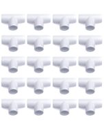 20-Pack 3/4 in. Schedule 40 PVC Tees 3-Way Pipe T-Fittings SCH40 ASTM D2466