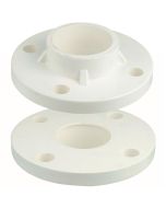 2 in. White PVC SCH-40/80 TS Flange ASTM D2466/D2467 Socket-Type High Pressure Pipe Fittings (Set of 2)