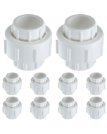 10-Pack 3/4 in. PVC Unions w/ O-Ring Schedule-40 Pipe Fittings Slip/Socket ASTM D2466/F1970
