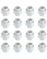 16-Pack 3/4 in. Schedule 40 PVC Unions w/ O-Ring Socket-Type Pipe Fittings ASTM D2466/F1970