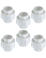 6-Pack 1.5 in. SCH-40 PVC Unions w/ EPDM O-Ring Seal, Socket-Type F1970 Fittings