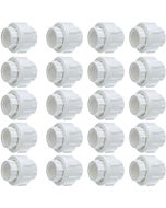 20-Pk 1/2 in. PVC SCH-40 Unions Threaded-Type w/ EPDM O-Ring FIPT x FIPT Pipe Fittings ASTM D2466/F1970