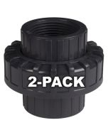2-PK 2 in. Schedule 80 PVC Threaded Unions High Pressure Pipe Repair Fittings ANSI ASTM D2467/F1970 Female FNPT x Female FNPT Connections