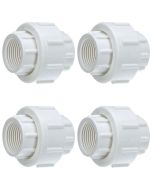 4-Pack 3/4 in. Schedule 40 PVC Unions w/ O-Ring Threaded-Type Pipe Fittings ASTM D2466/F1970