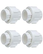 4-Pack 1.5 in. SCH-40 PVC Threaded-Unions w/ EPDM O-Ring Seal FNPT x FNPT F1970 Repair Fittings