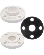 2 in. PVC SCH-80 Van Stone Flanges (Set of 2) + EPDM Flange Gasket Combo ANSI+ASTM D2467 Socket-Type for High Pressure Pipe Fittings