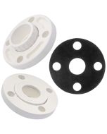 2-1/2 in. PVC SCH-80 Van Stone Flanges (Set of 2) + EPDM Flange Gasket Combo ANSI+ASTM D2467 Socket-Type for High Pressure Pipe Fittings