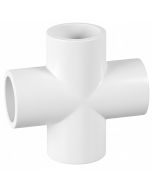 1 in. Schedule-40 PVC Cross 4-Way NSF Pipe Fitting Pro Plumbing-Grade SCH40 ASTM D2466 1"